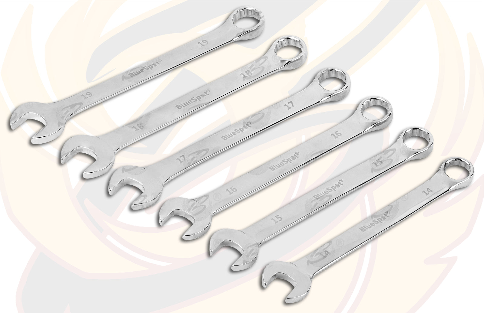 BLUESPOT 12PCS COMBINATION SPANNER SET 8MM - 19MM