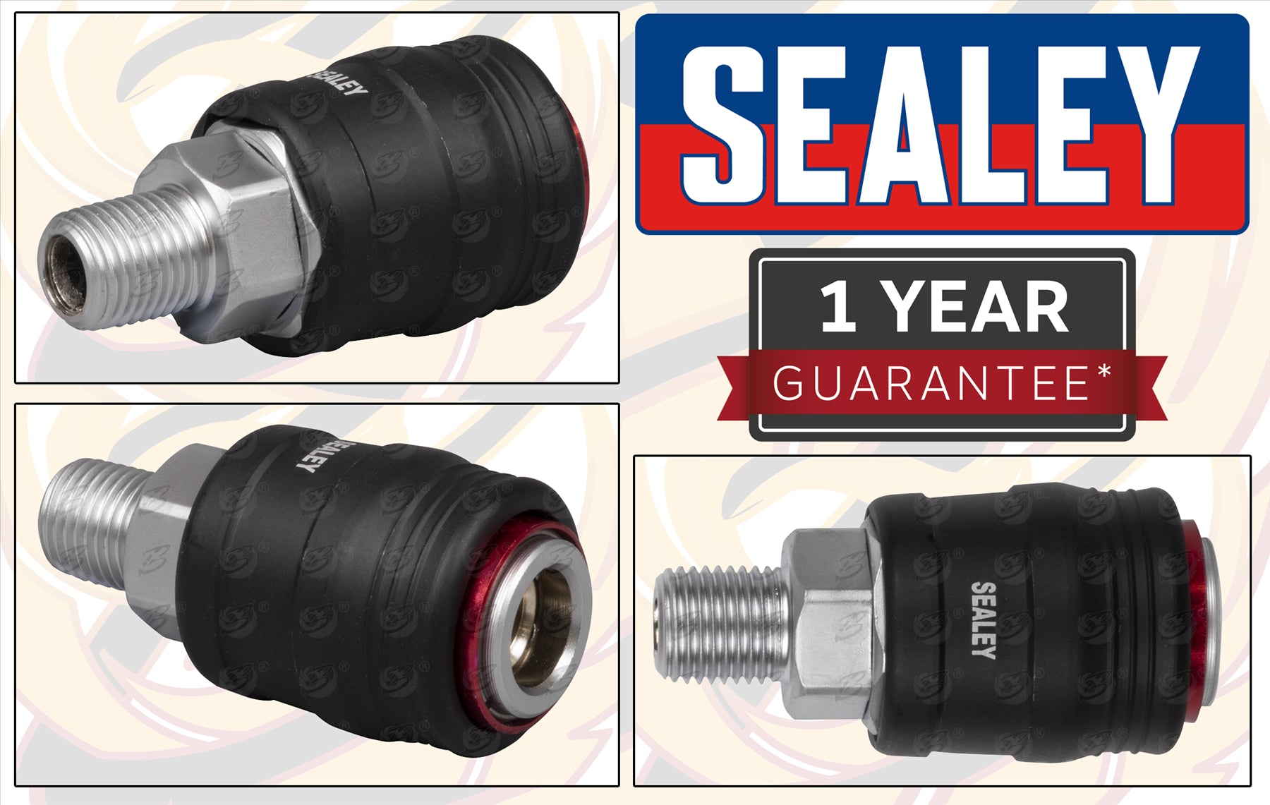 SEALEY HIGH FLOW COUPLING BODY MALE 1/4"BSPT