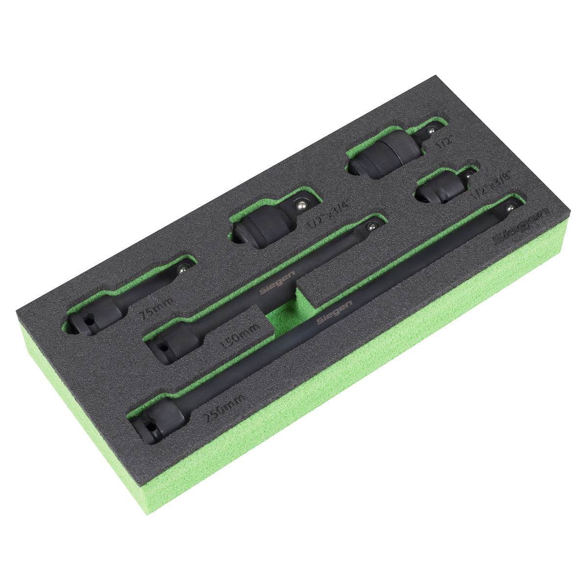 Siegen 6 Piece 1/2" Drive Impact Extension Bar & Adaptor Set With A Manufacturers LifeTime Guarantee S01323