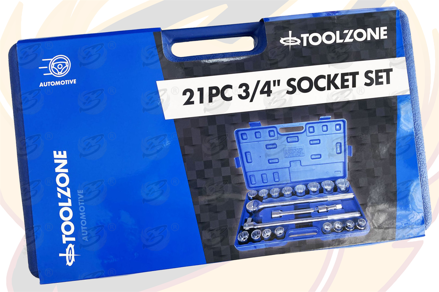 Toolzone 21 Piece 3/4" Drive 12 Point Socket Set 19mm - 50mm ( SS116 ( 12PT ) )