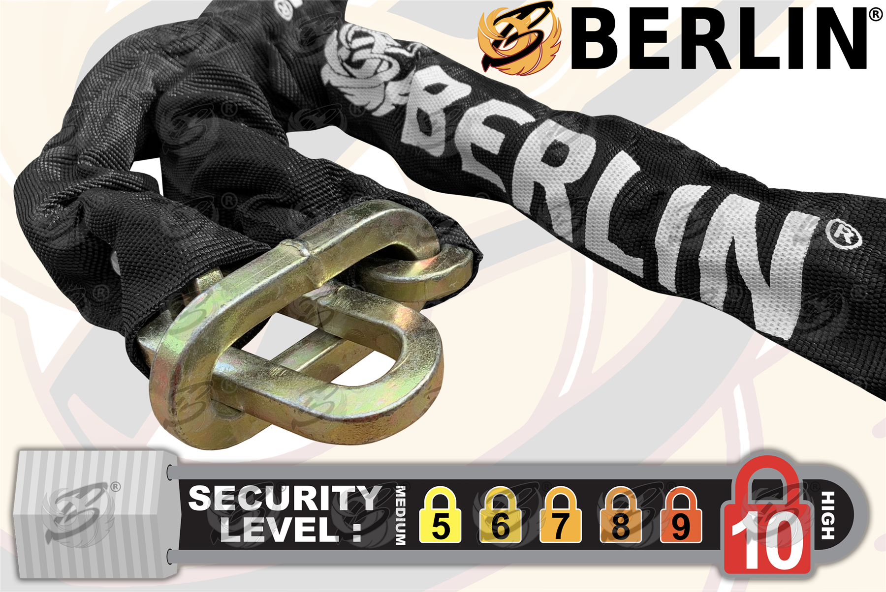 Berlin Tools 6 Foot Long 10mm Links Security Chain ( BER011 )