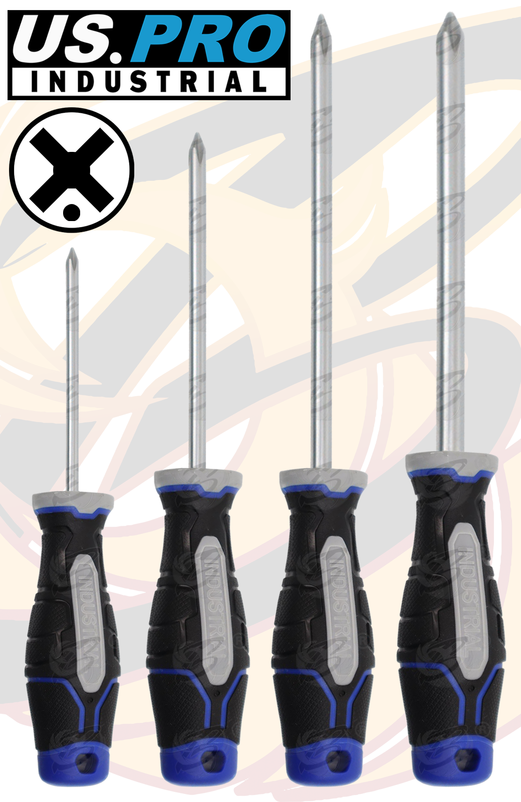 US Pro Industrial 4 Piece Jis ( Japanese Industrial Screwdrivers ) 4612