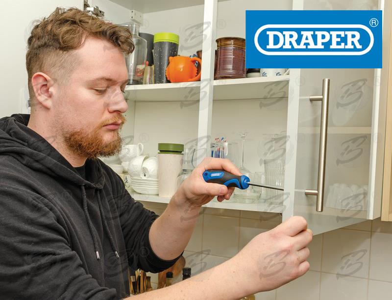 DRAPER 9PCS MAGNETIC SCREWDRIVER SET ( SLOTTED - PHILLIPS - POZIDRIVE )