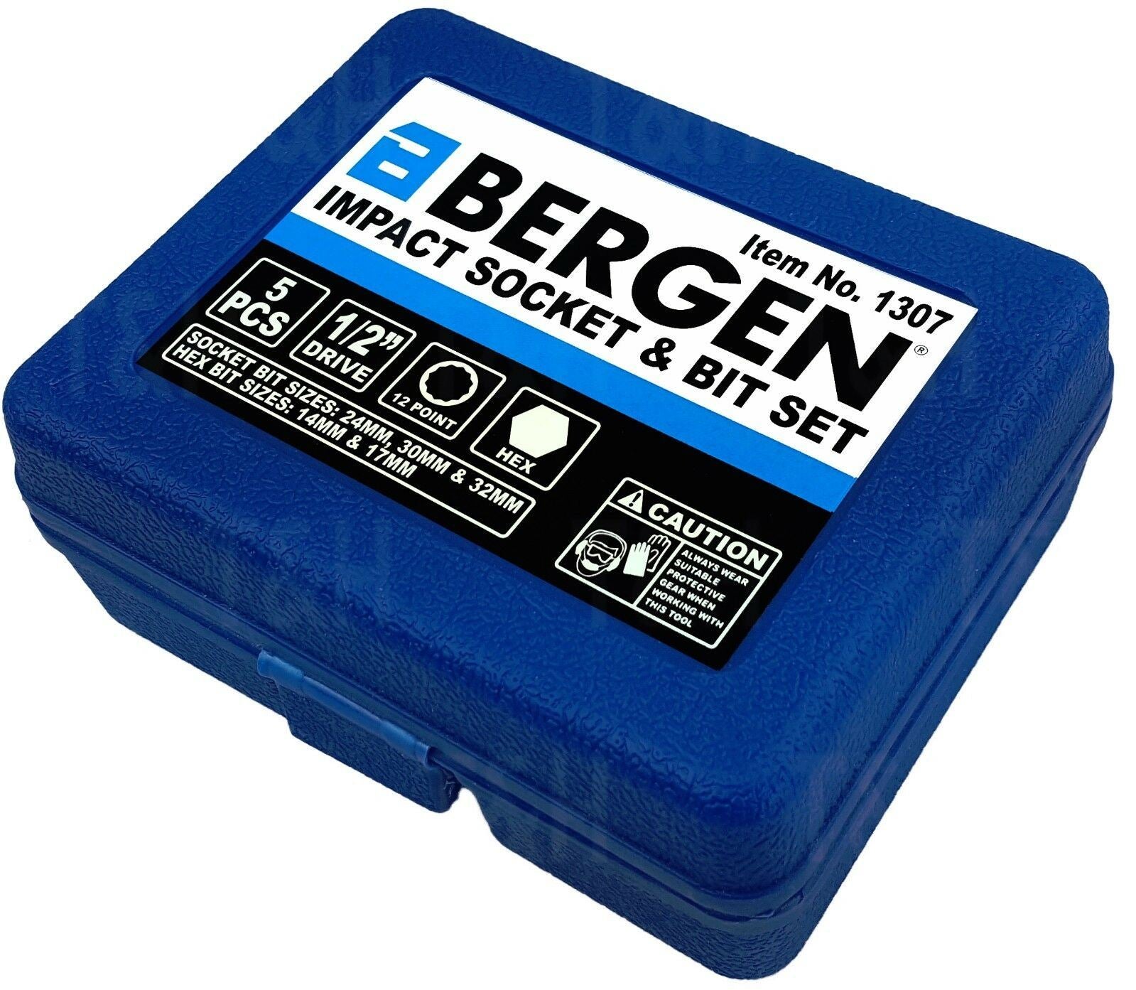 US PRO 5PCS 1/2" DRIVE 12 POINT IMPACT SOCKETS & BITS 24MM - 32MM & H14 - H17