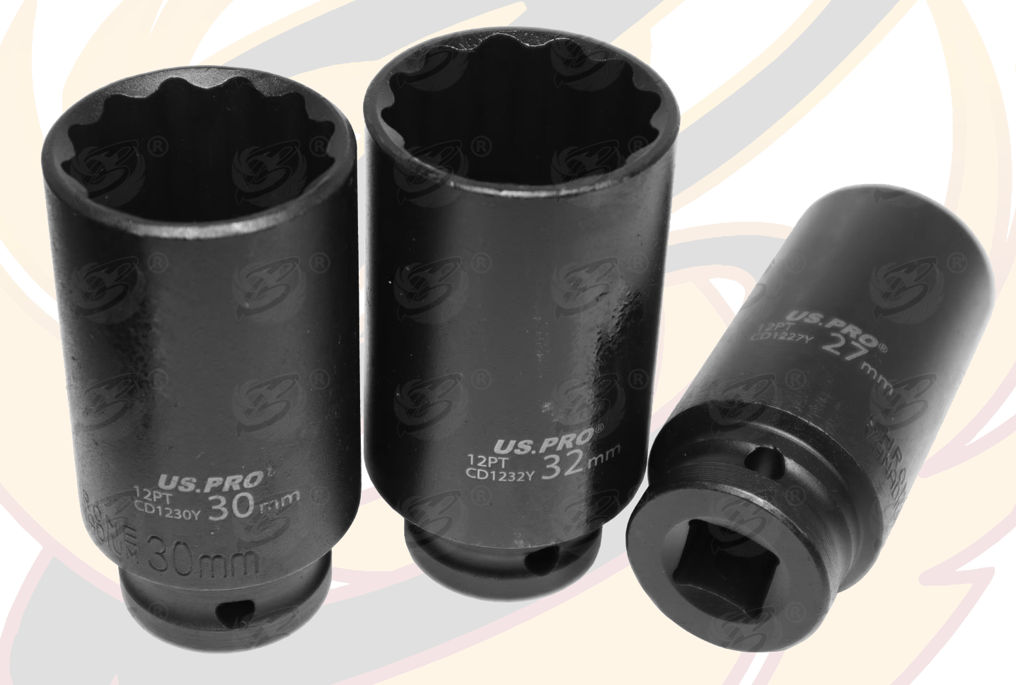 US Pro 16 Piece 1/2" Drive 12 Point Deep Impact Sockets 10mm - 32mm ( 7536 )