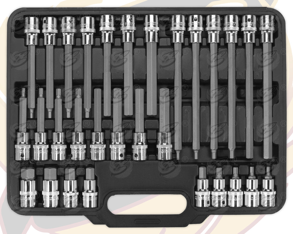 SIEGEN 30PCS 1/2" DRIVE HEX BIT SOCKETS H5 - H19