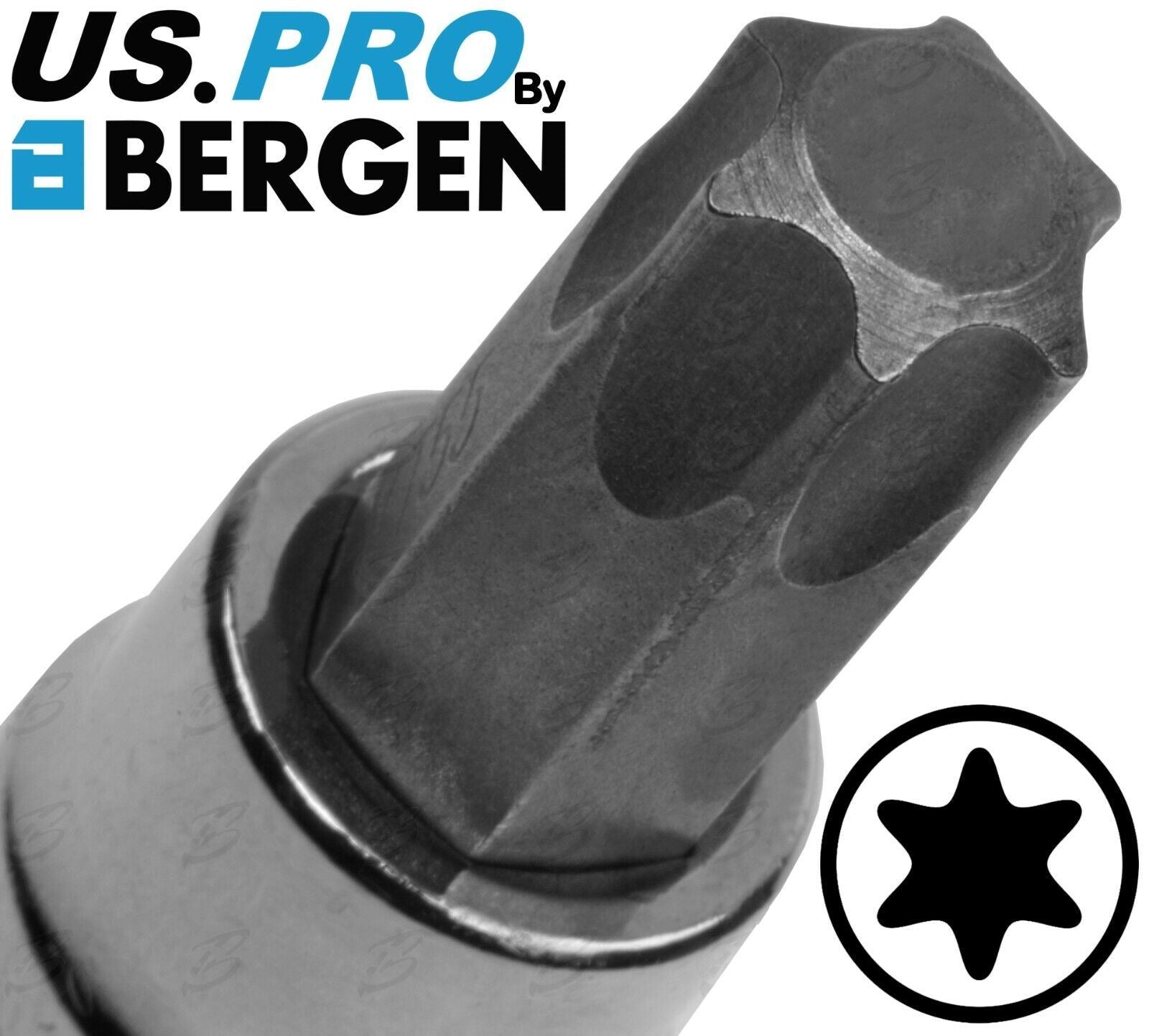 US Pro 10 Piece 3/8" Drive Torx Bit Sockets T10 - T56 2066