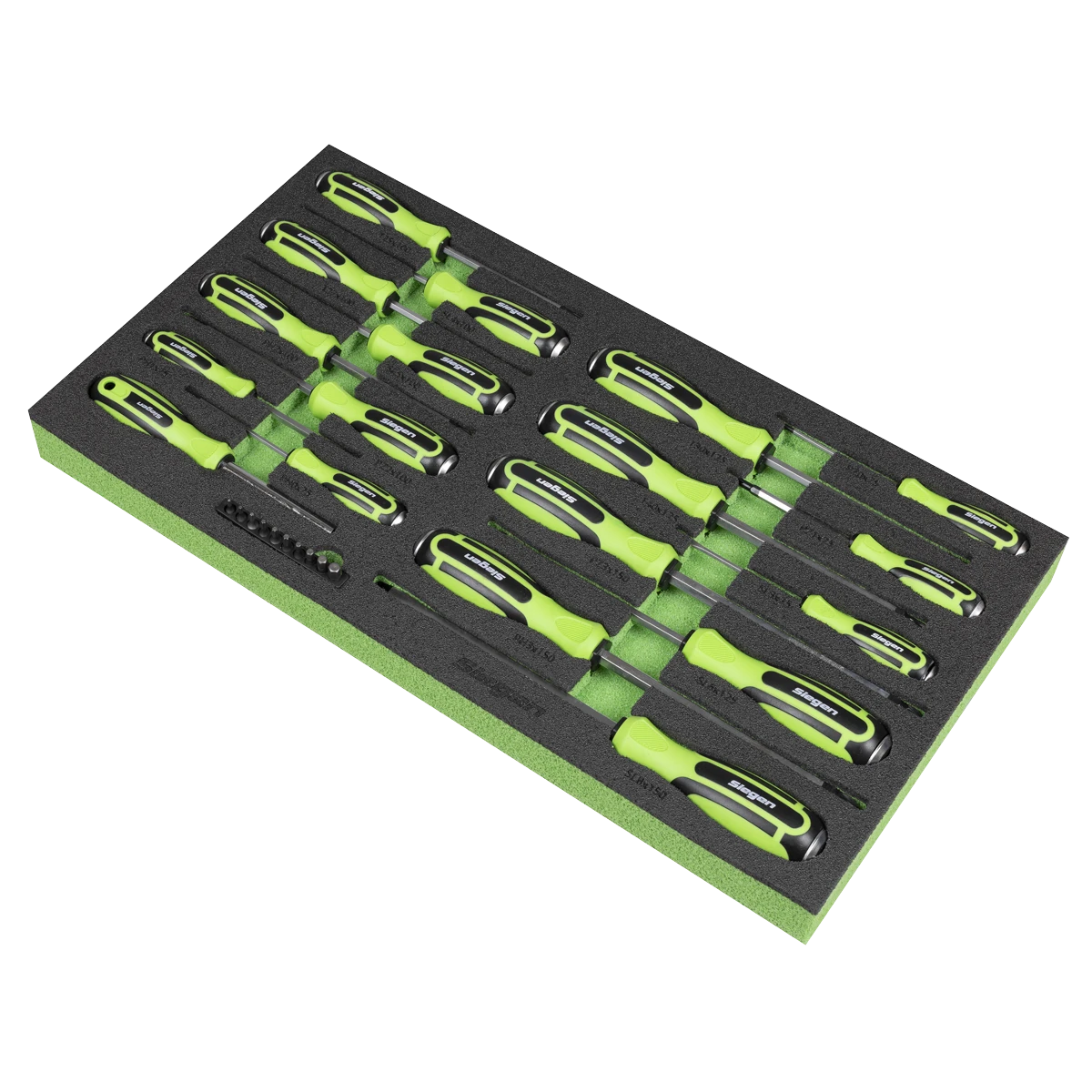 Siegen 28 Piece Hammer-Thru Screwdriver, Bit Driver & Bit Set In EVA Foam Storage Block With A Manufacturers LifeTime Guarantee S01281