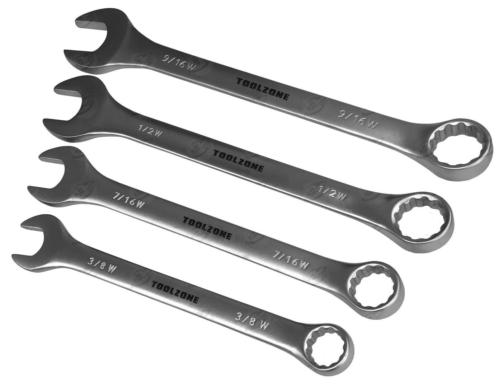 TOOLZONE 8PCS WHITWORTH COMBINATION SPANNERS 1/8" - 9/16"
