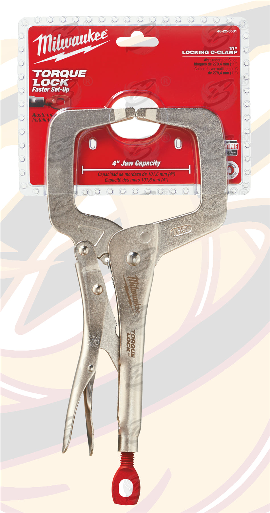 MILWAUKEE 11" REGULAR JAW TORQUE LOCK "C" CLAMP LOCKING PLIERS