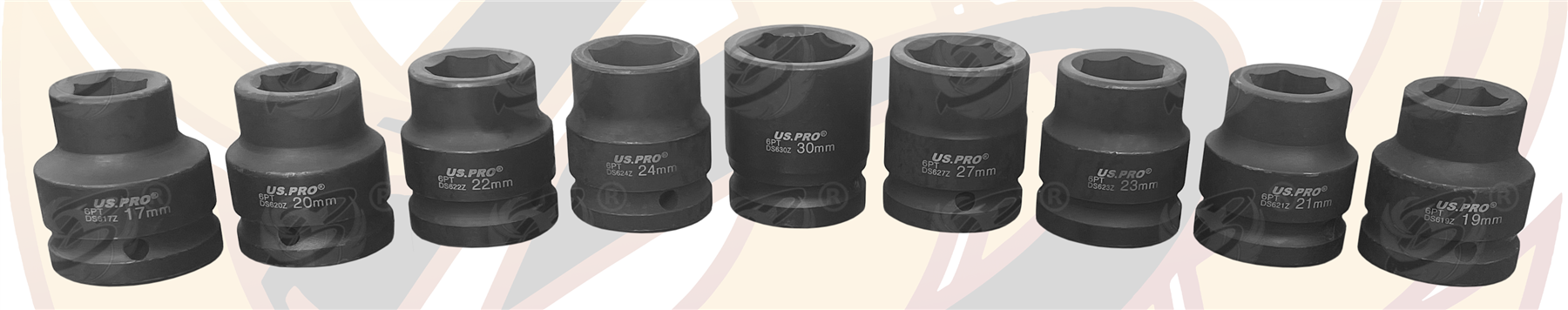 US Pro 27 Piece 3/4" Drive 6 Point Impact Sockets 17mm - 60mm ( 3690 )