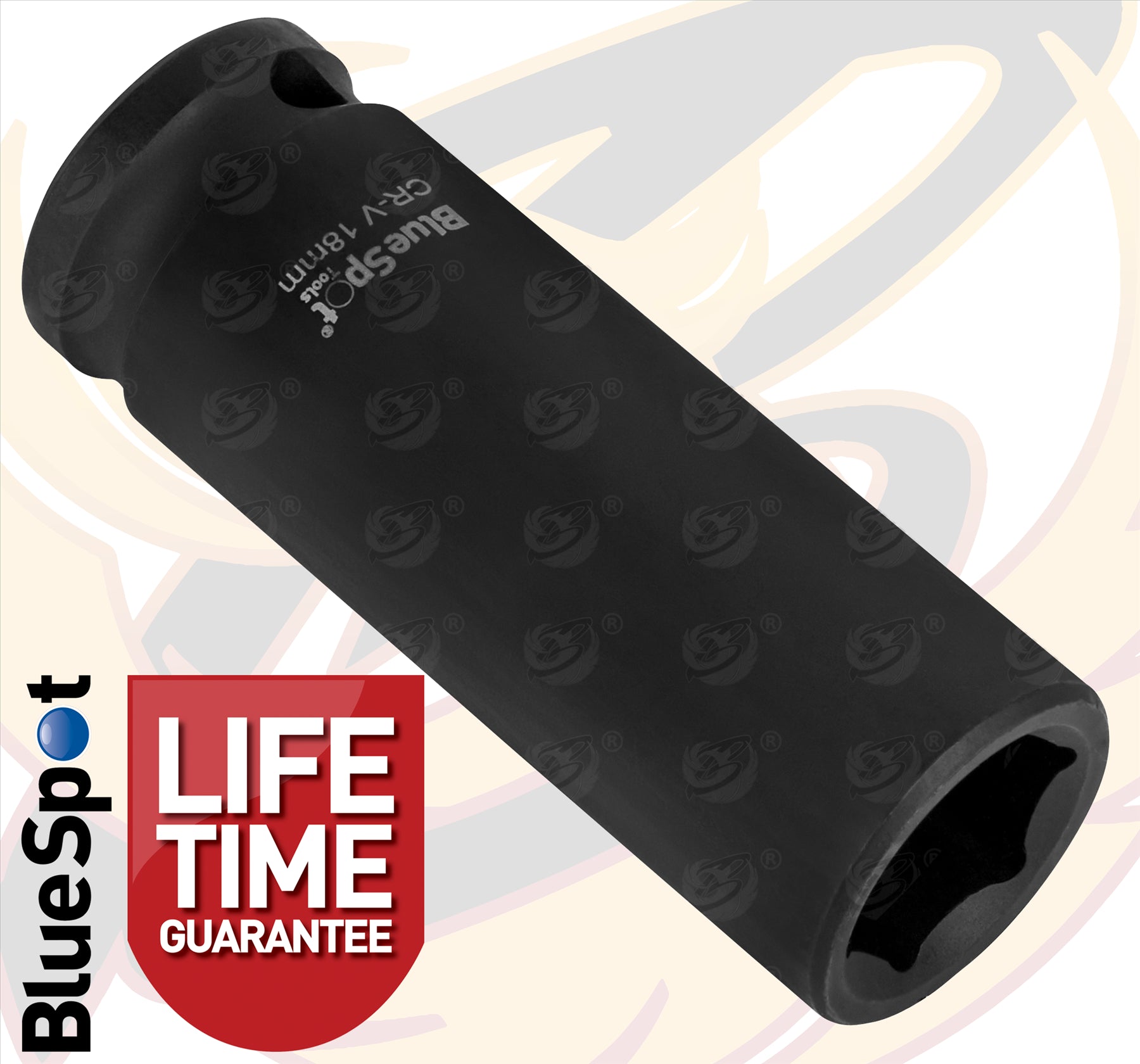 BLUESPOT 18MM 1/2" DRIVE 6 POINT DEEP IMPACT SOCKET ( SINGLE )