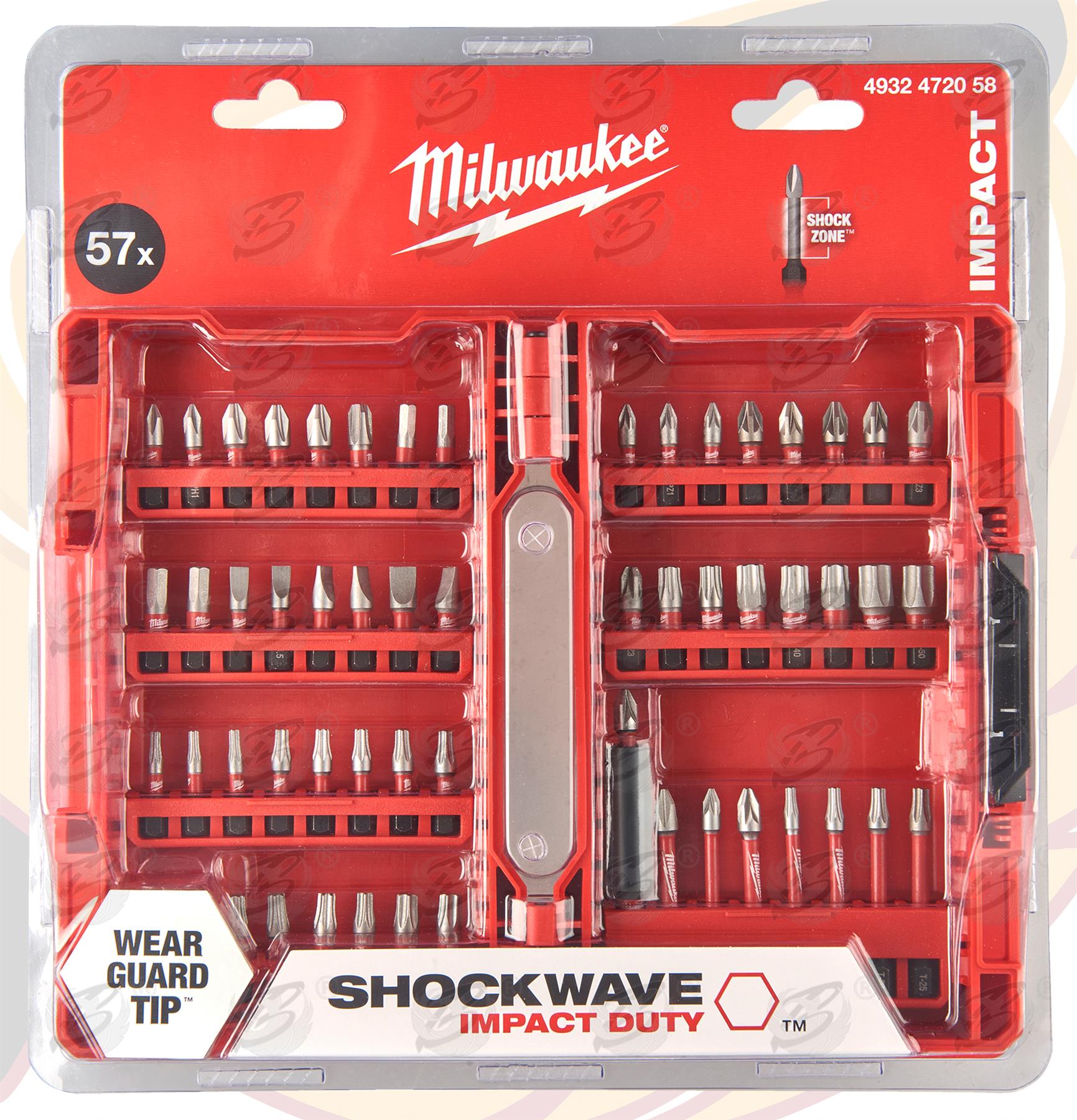 MILWAUKEE 57PCS IMPACT DRILL / DRIVER BIT SET ( SHOCKWAVE IMPACT DUTY )