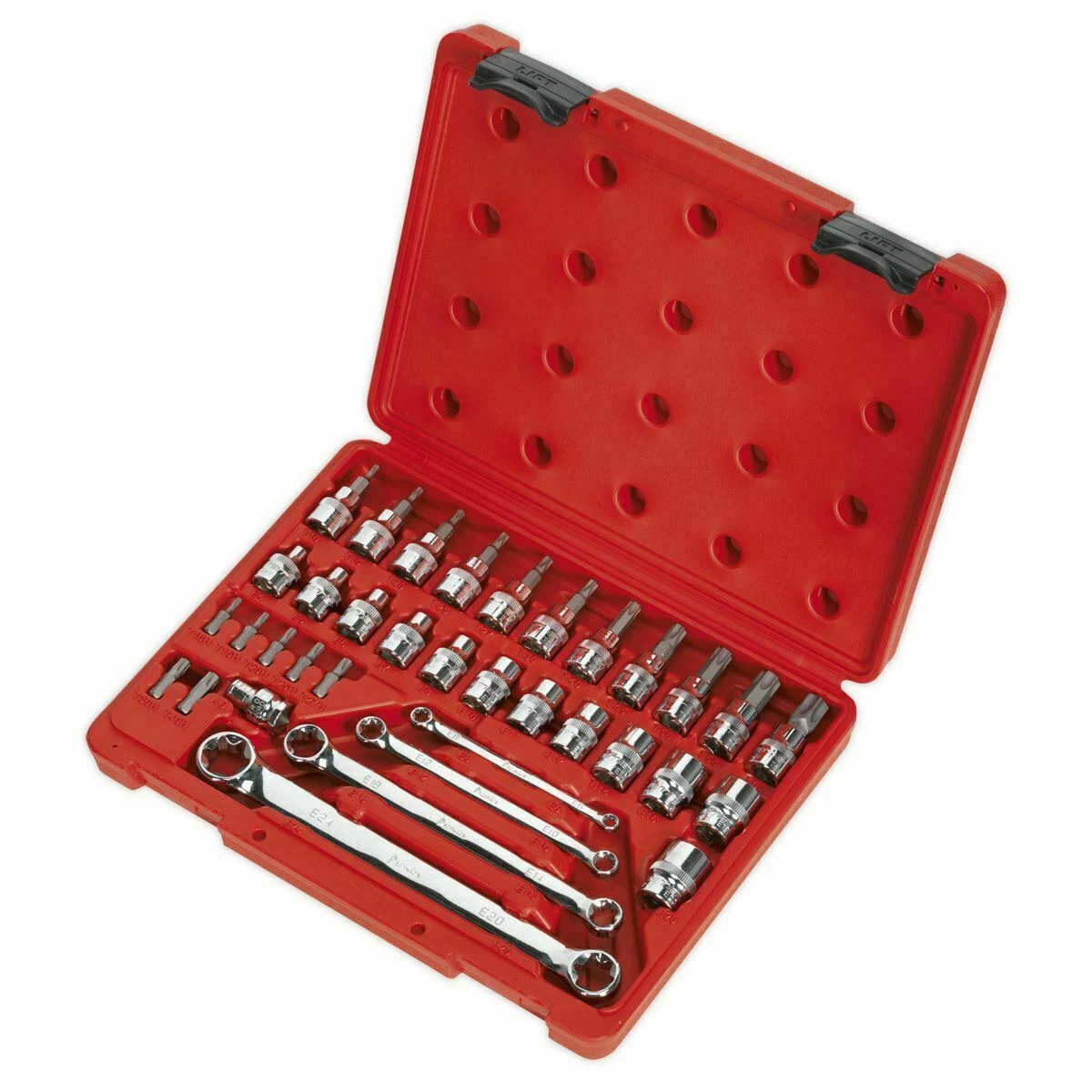 Sealey Trx-Star* Socket, Bit & Spanner Set 35 Piece 3/8"Sq Drive With A Manufacturers LifeTime Guarantee AK6198