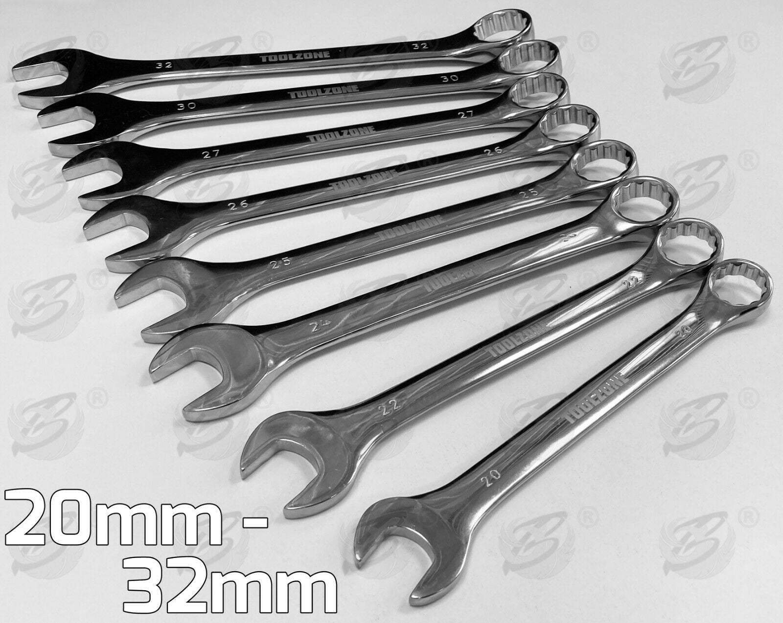 TOOLZONE 8PCS JUMBO COMBINATION SPANNER SET 22MM - 32MM
