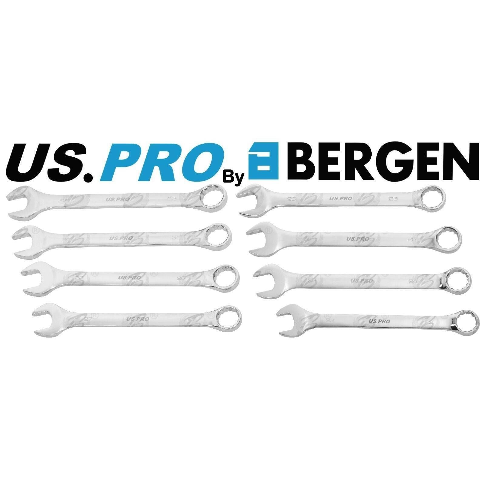 US Pro 8 Piece Jumbo Combination Spanner Set 22mm - 32mm 3442