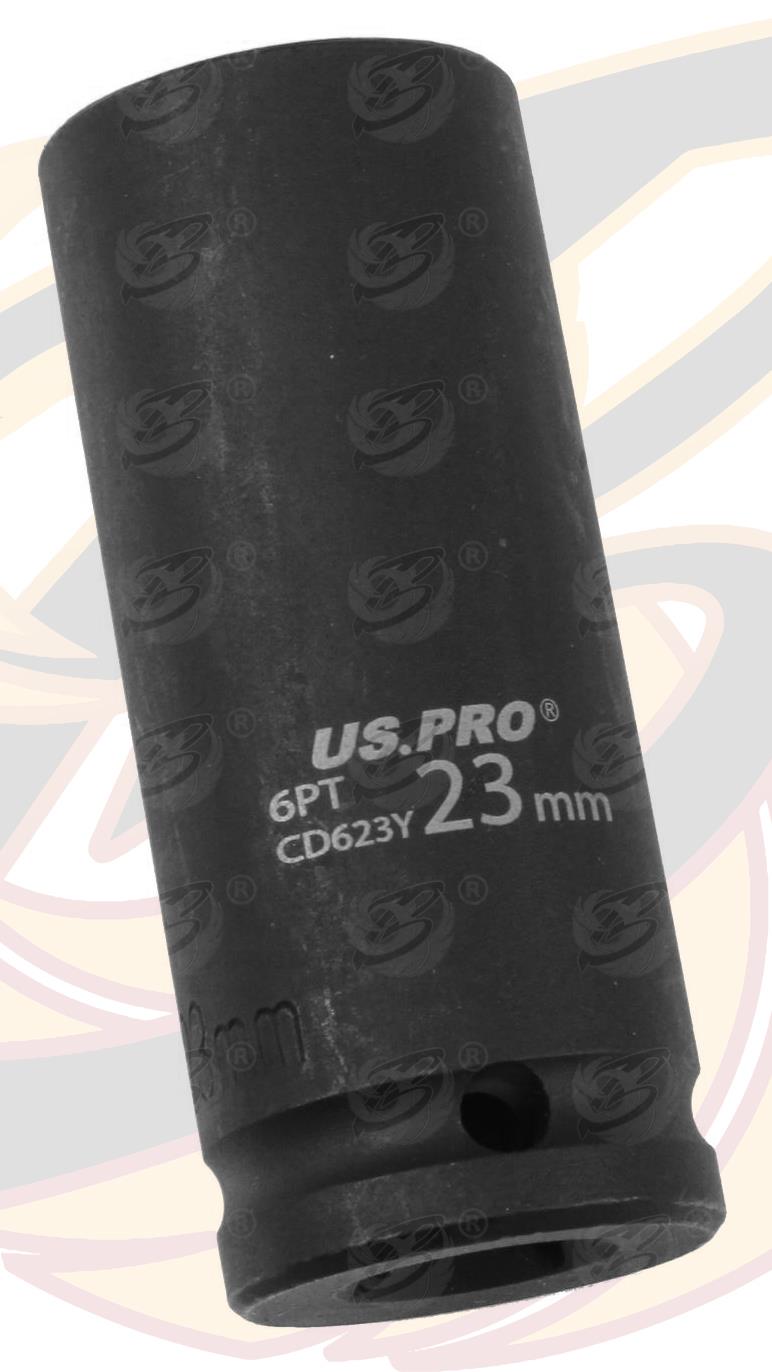 US Pro 23mm 1/2" Drive 6 Point Deep Impact Socket ( Single ) ( 3756 )