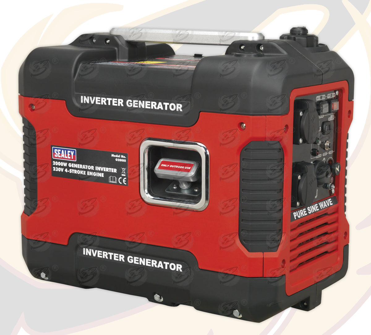 SEALEY INVERTER GENERATOR 2000W 230V 4-STROKE ENGINE