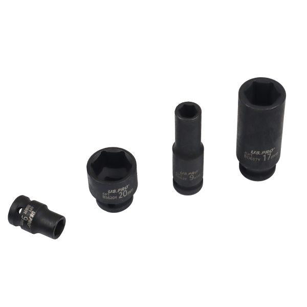 US Pro 32 Piece 3/8" Drive 6 Point Deep & Shallow Impact Sockets 7mm - 22mm 7595
