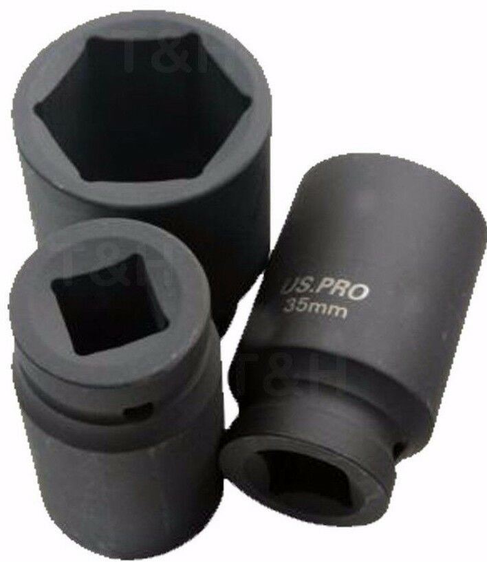 US PRO 12PCS 3/4" DRIVE 6 POINT DEEP IMPACT SOCKETS 24MM - 41MM