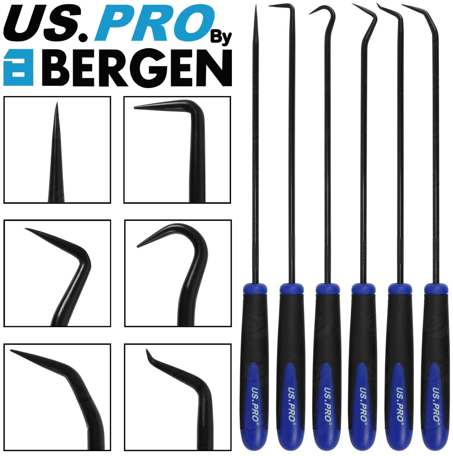 US PRO 6PCS LONG REACH HOOK & PICK SET