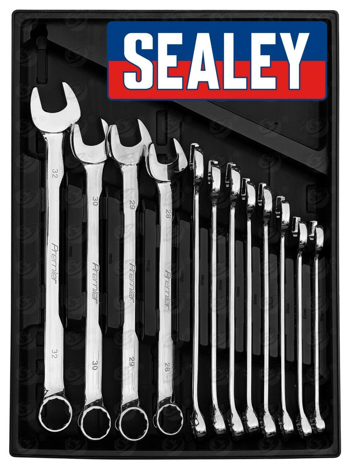 SEALEY 12PCS JUMBO COMBINATION SPANNER SET 20MM - 32MM