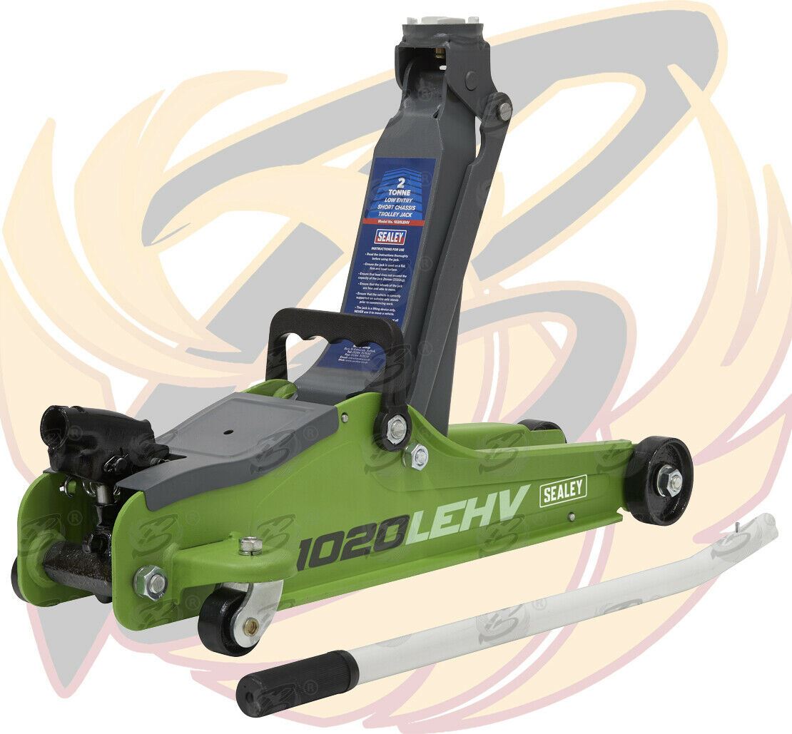 SEALEY 2 TONNE LOW PROFILE TROLLEY JACK ( GREEN )