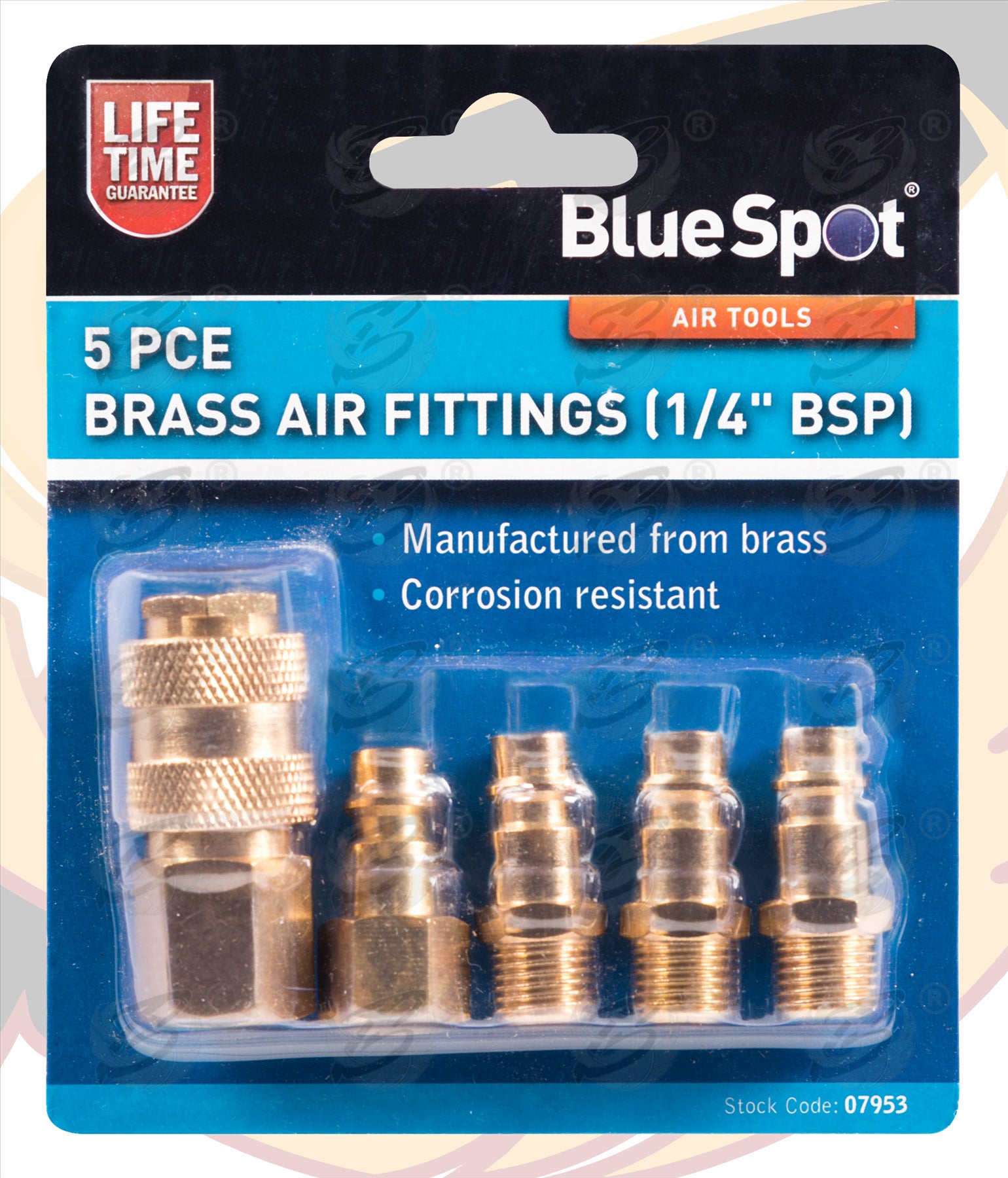 BLUESPOT 5PCS BSP BRASS EURO AIR FITTINGS