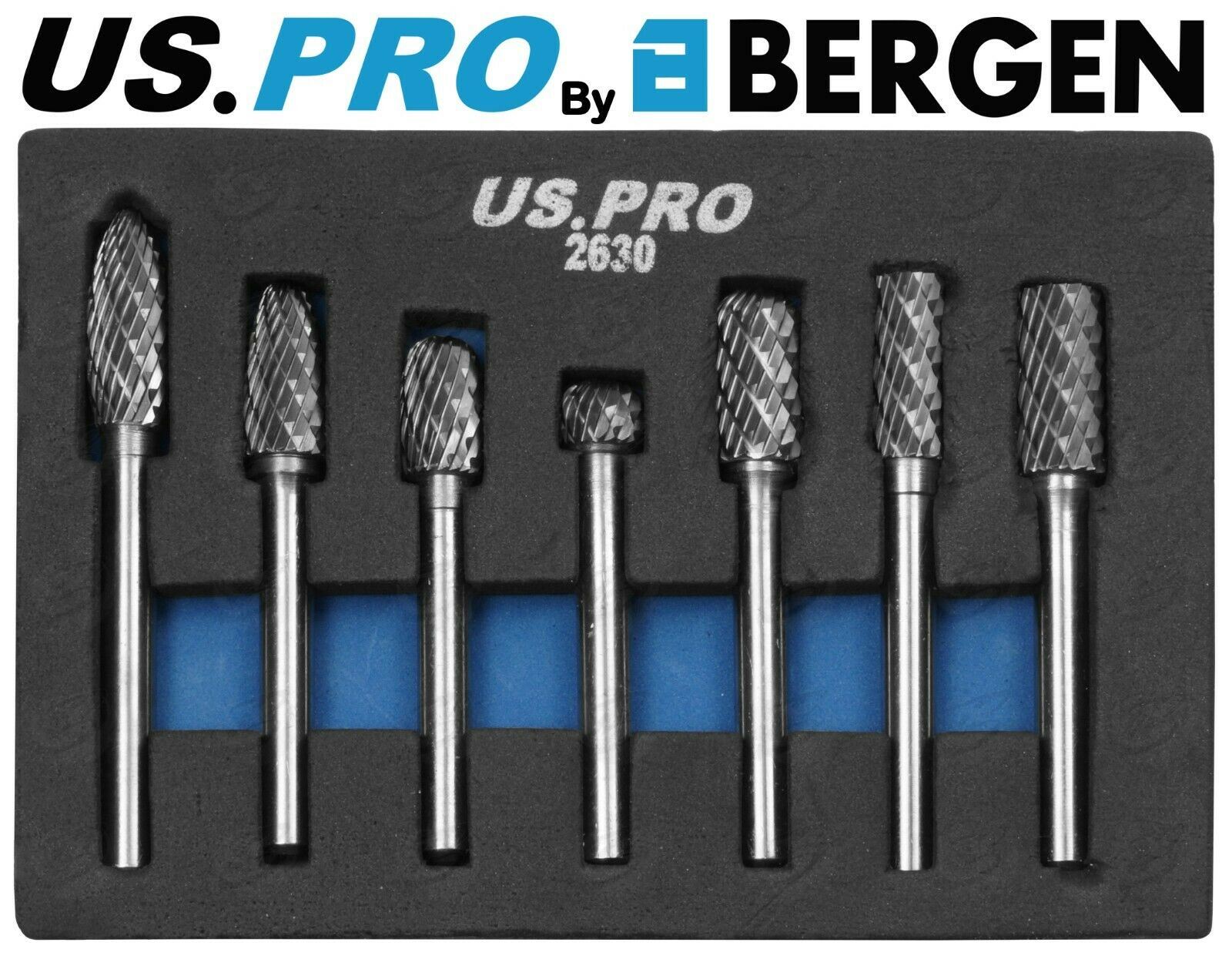 US PRO 7PCS TUNGSTEN CARBIDE BURR SET