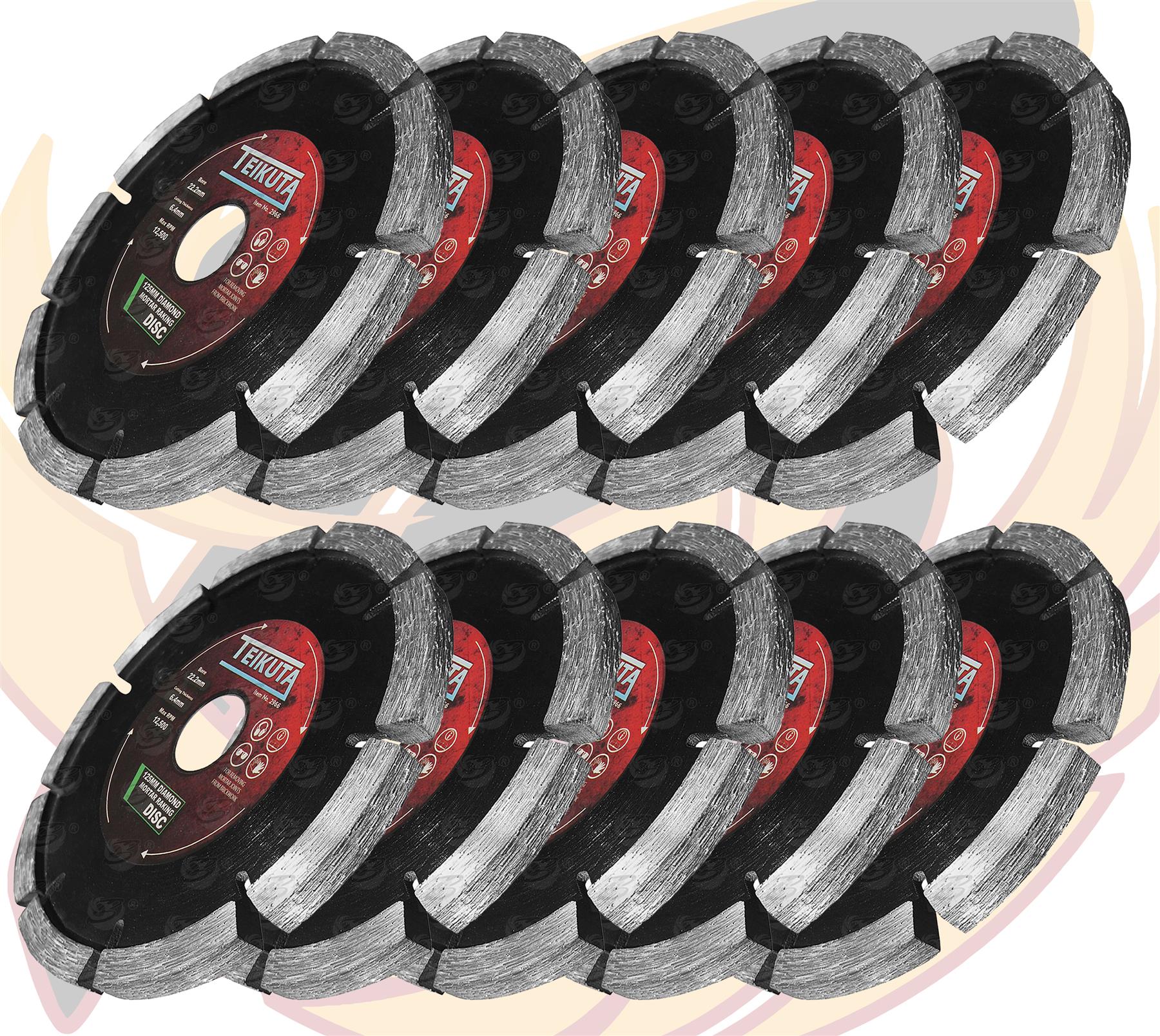 TEIKUTA 4.9" ( 125MM ) MORTAR RAKING DISC ( X 10 )
