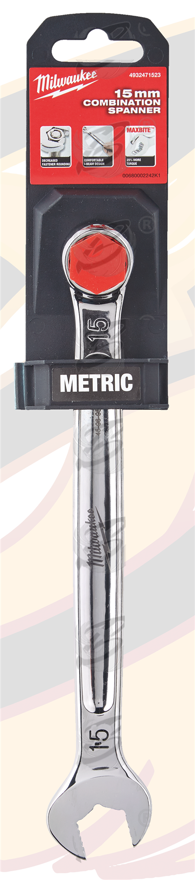 Milwaukee 15mm Maxbite Combination Spanner ( Single ) ( 4932471523 )