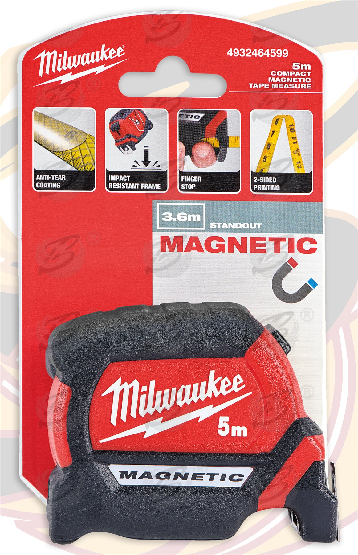 MILWAUKEE 5M MAGNETIC TIP 27MM NYLON BLADE TAPE MEASURE