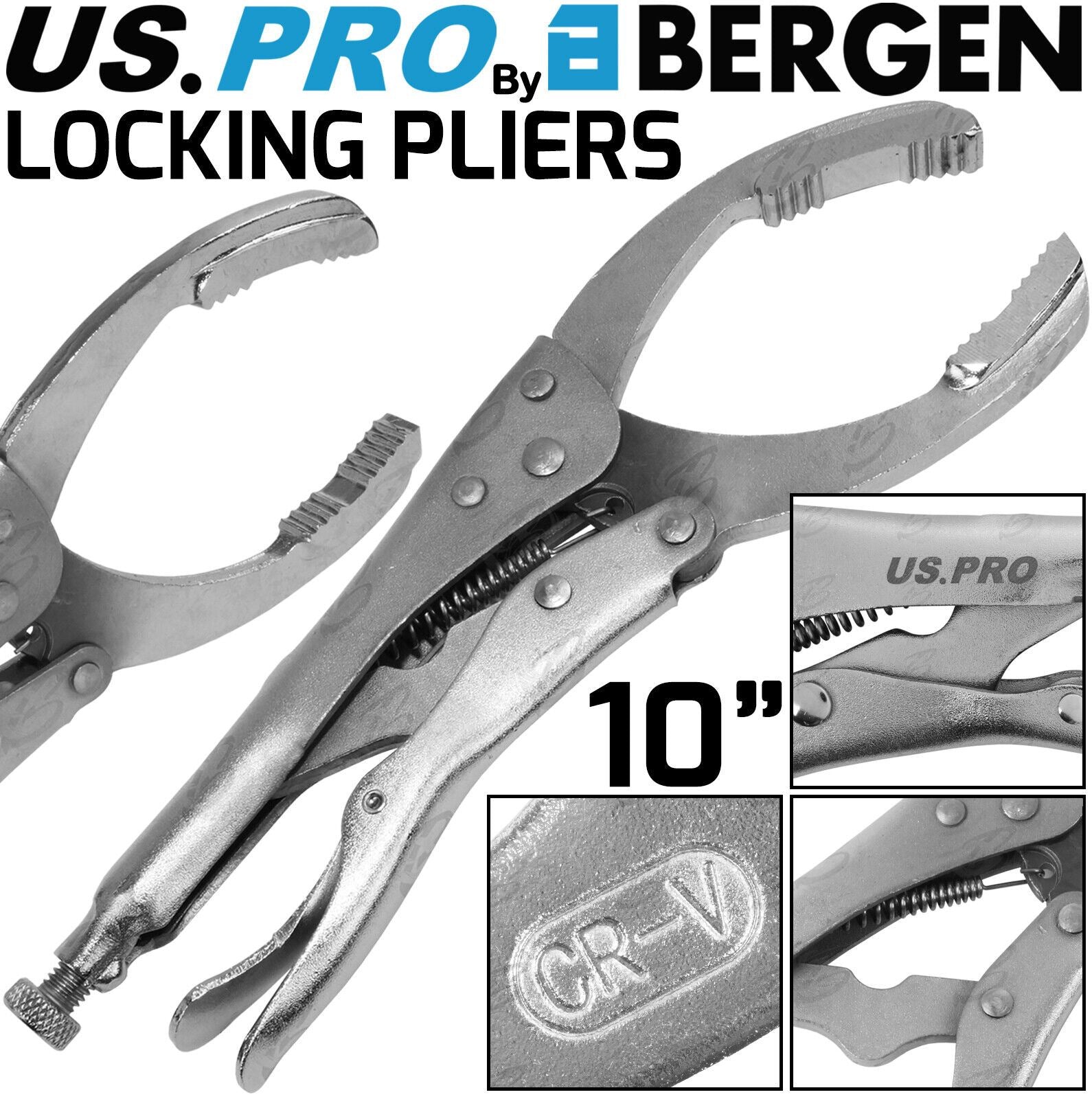 US PRO 10" OIL FILTER LOCKING PLIERS