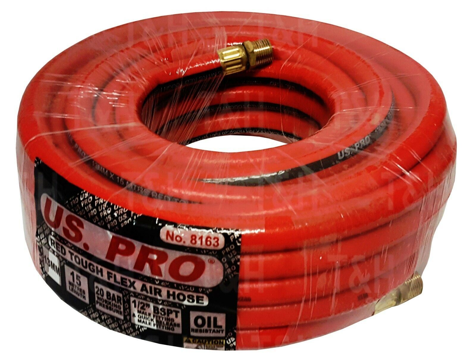 US PRO 15M ( 50FT ) 1/2" BSPT AIR LINE HOSE