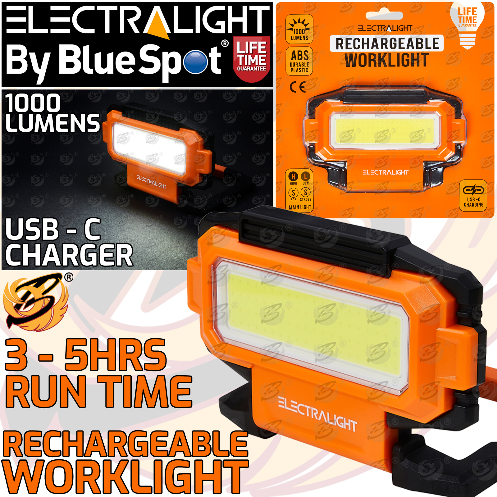 Electralight 1000 Lumen Rechargeable Work Light ( 65319 )