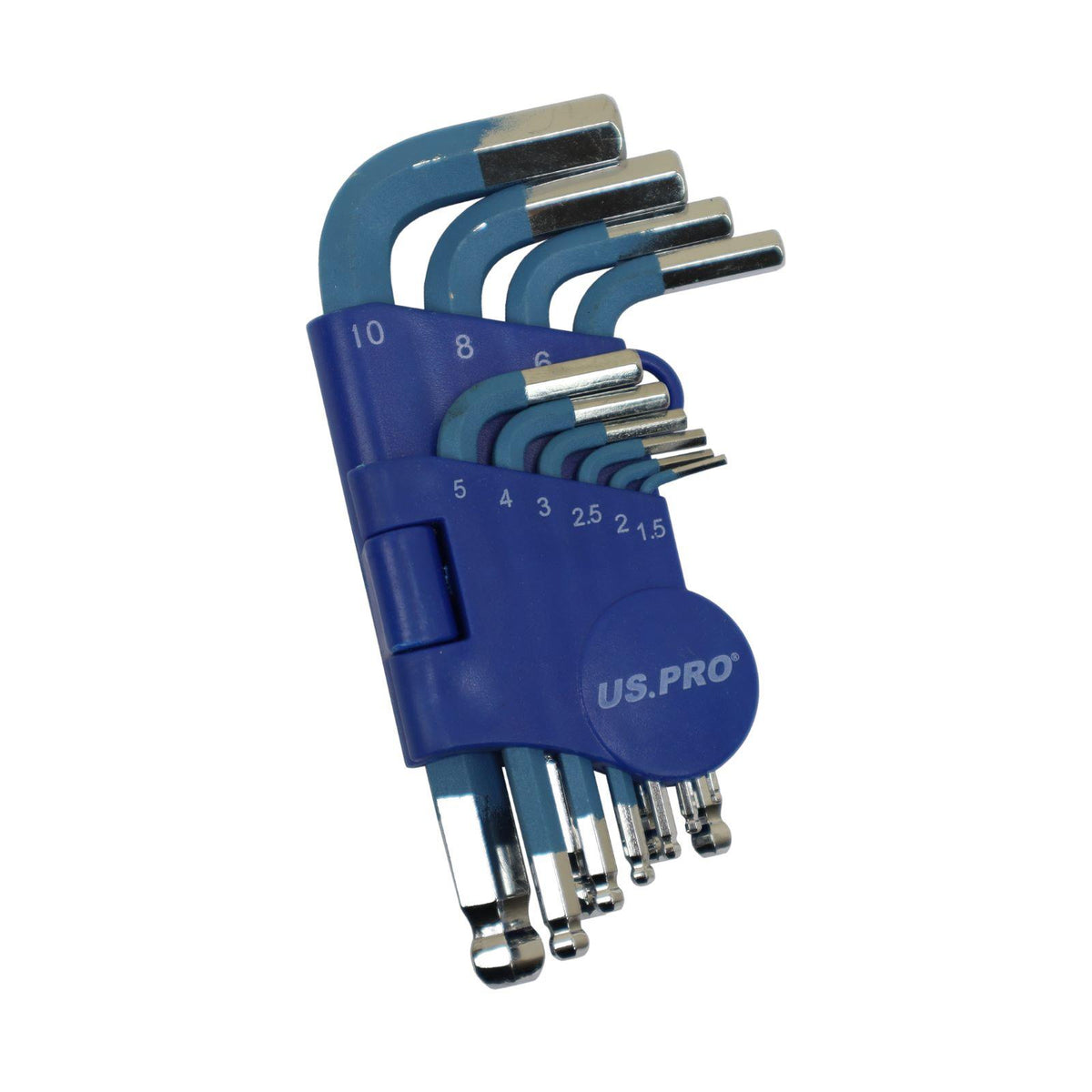 Us Pro 10 Piece Stubby Ball End Hex Key Set ( H1.5 - H10 ) 1644
