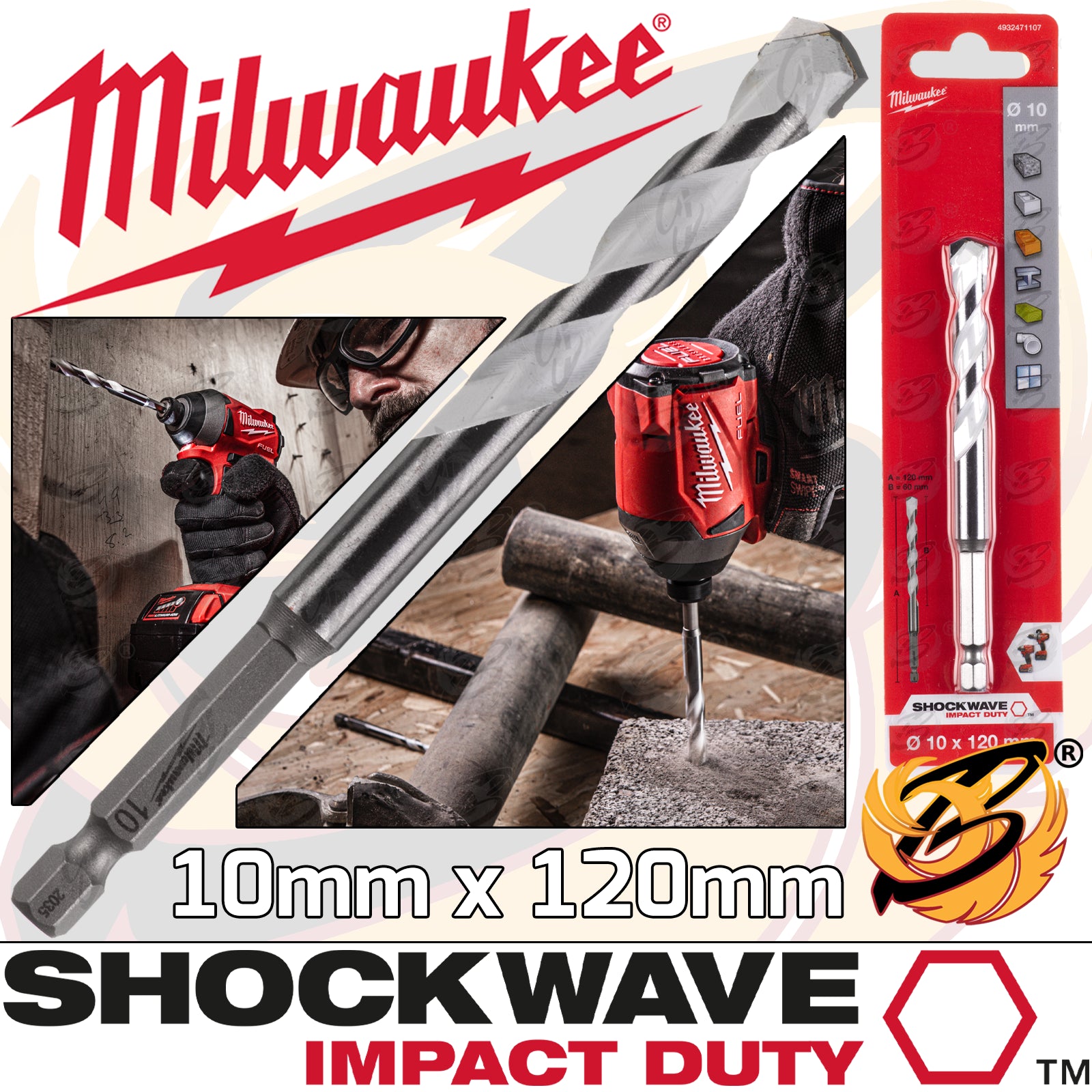 MILWAUKEE 10mm x 120mm MULTI MATERIAL DRILL BIT