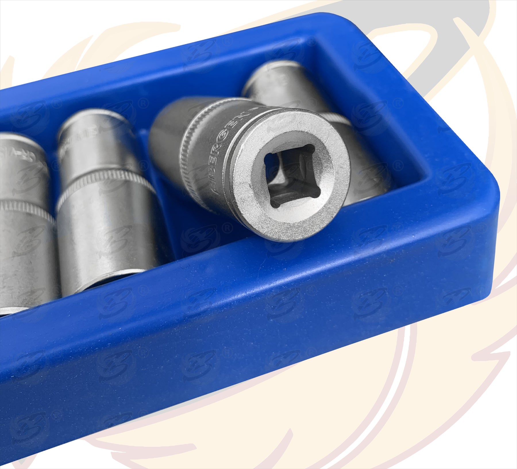 BERGEN 14PCS 3/8" DRIVE 6 POINT DEEP SOCKETS 8MM - 21MM ( SATIN FINISH )