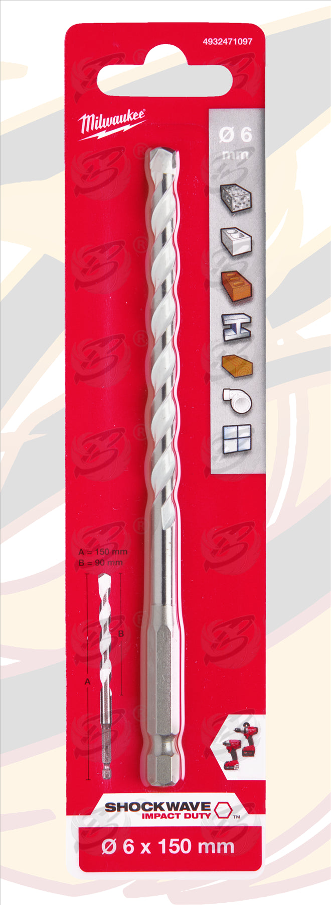 MILWAUKEE 6mm x 150mm MULTI MATERIAL DRILL BIT