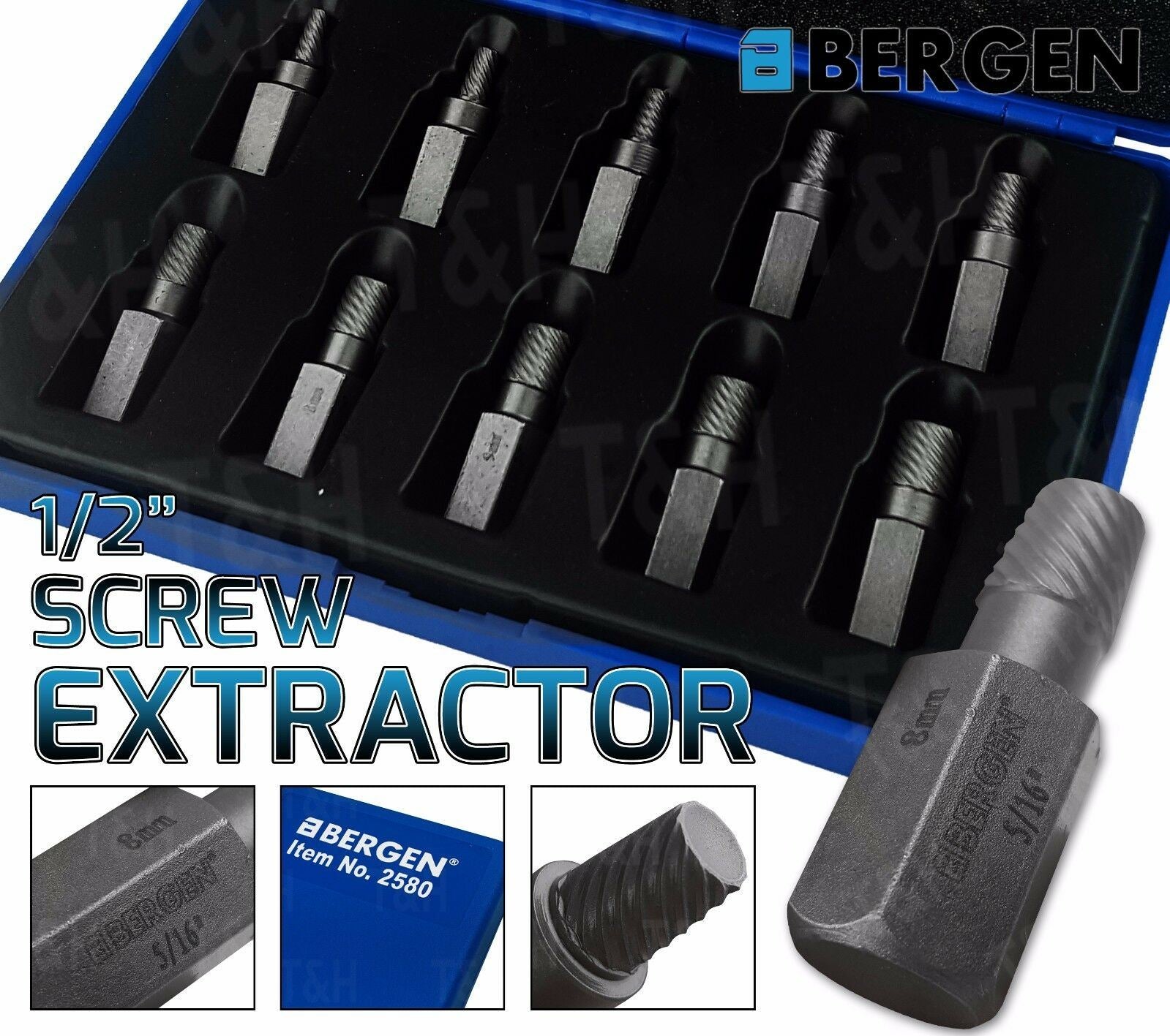 US PRO 10PCS SCREW EXTRACTOR SET 3MM - 11MM