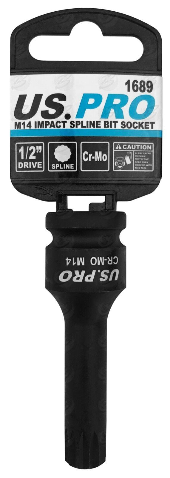 US Pro M14 1/2" Drive 78mm Long Impact Spline Bit Socket ( Single ) 1689