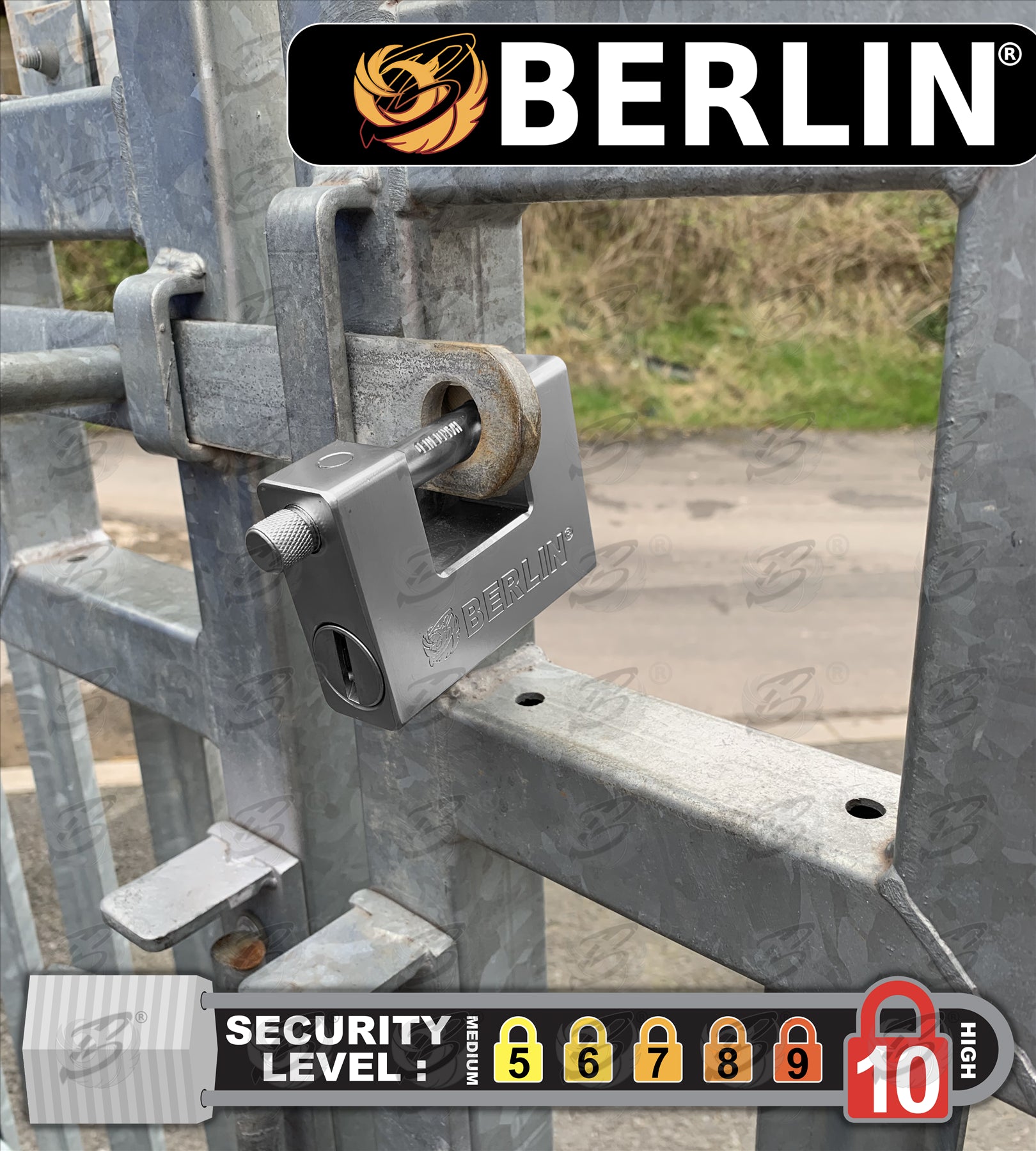 BERLIN 94MM SHUTTER "C" TYPE / CONTAINER PADLOCK ( x 2 )