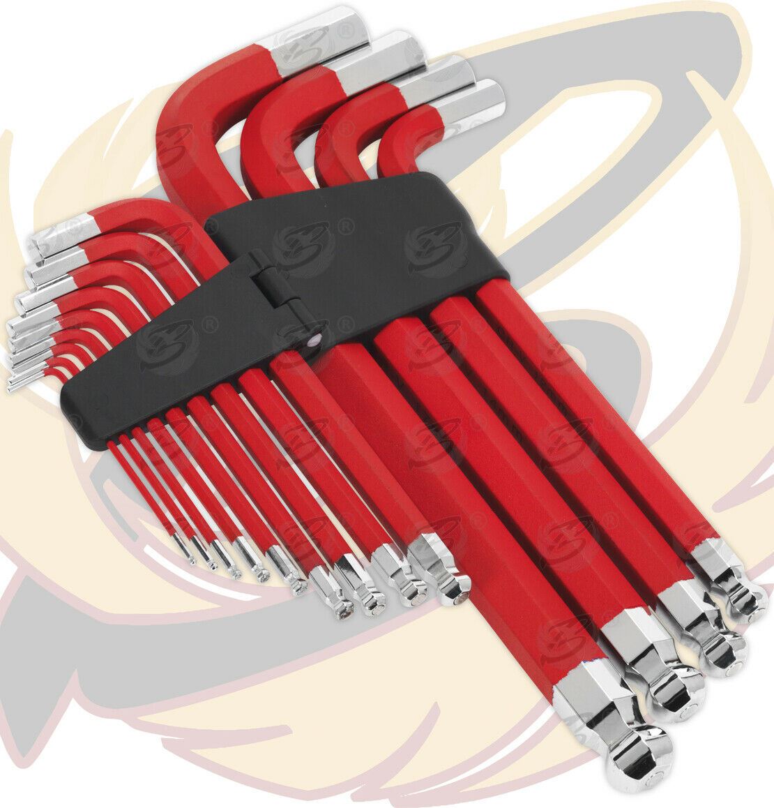 SEALEY JUMBO MAGNETIC ANTI SLIP HEX KEYS H2 - H19