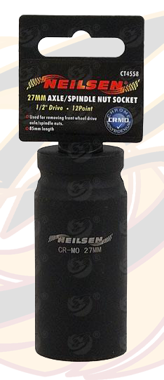 Neilsen 27mm 1/2" Drive 12 Point Deep Impact Socket ( Single ) ( CT4558 )