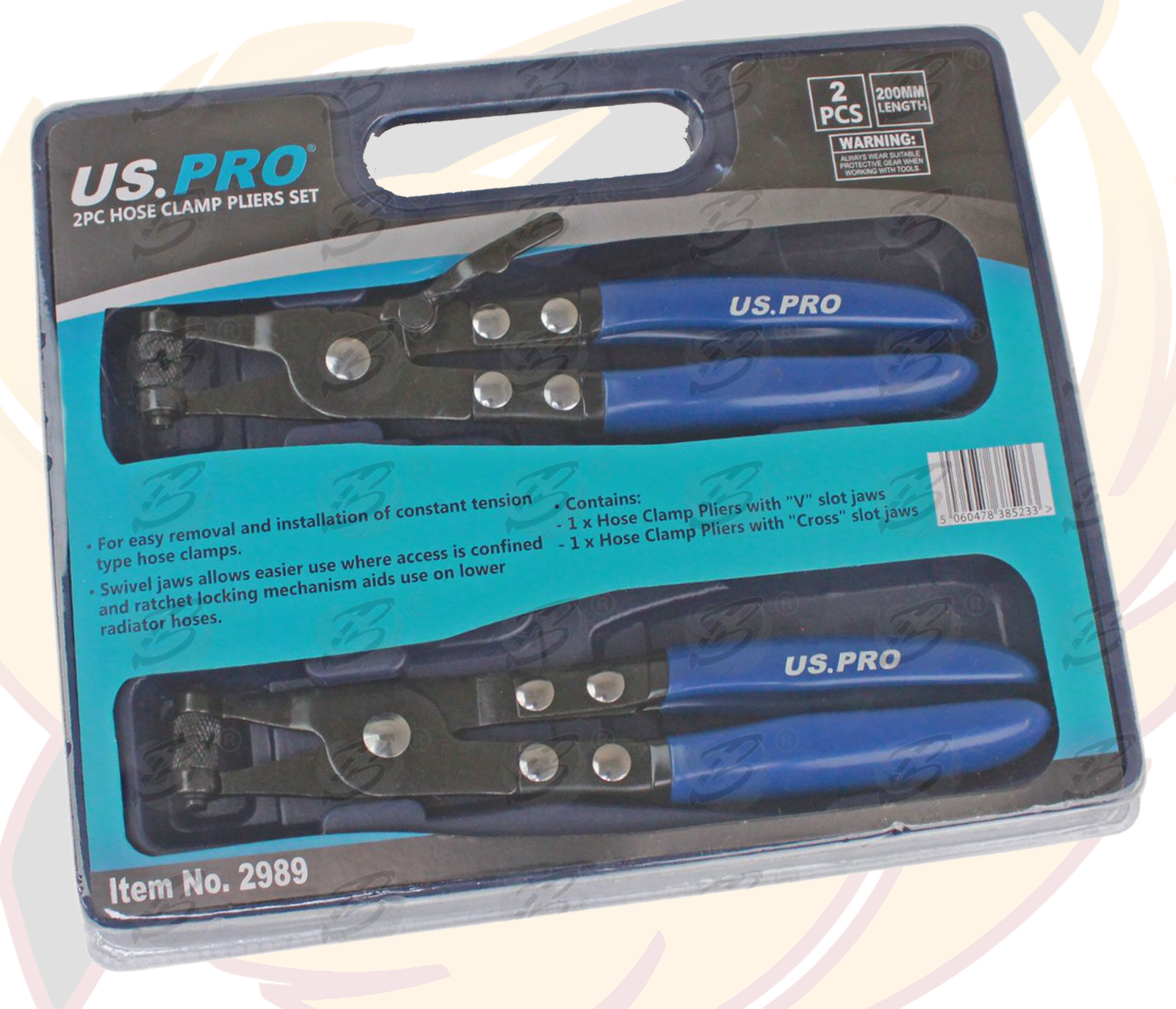 US Pro 2 Piece Hose Clamp Pliers Set ( 2989 )