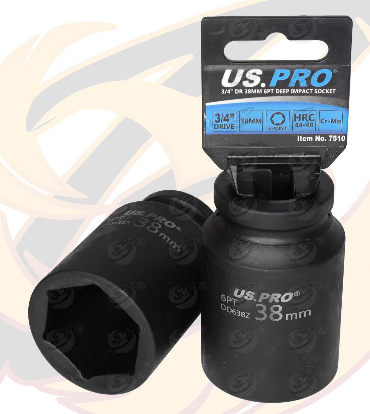 US PRO 38MM 3/4" DRIVE 6 POINT DEEP IMPACT SOCKET ( SINGLE )