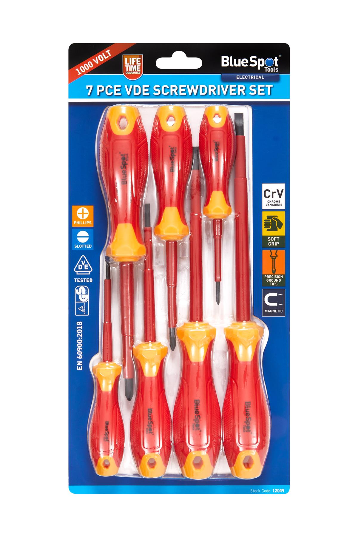 BlueSpot 7 Piece VDE Screwdriver Set 12049