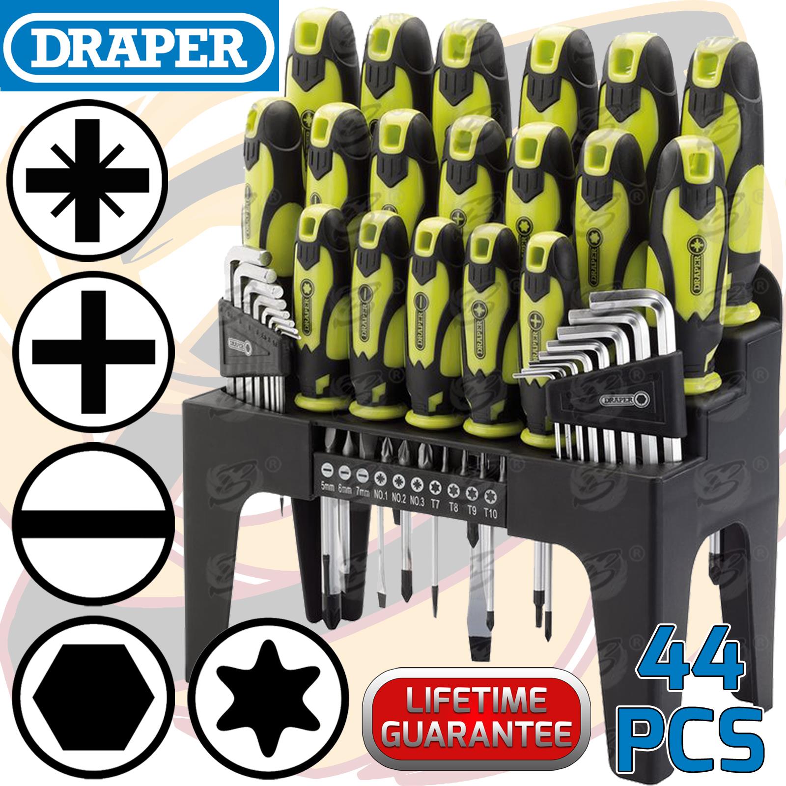 DRAPER 44PCS MAGNETIC SCREWDRIVER & BIT SET