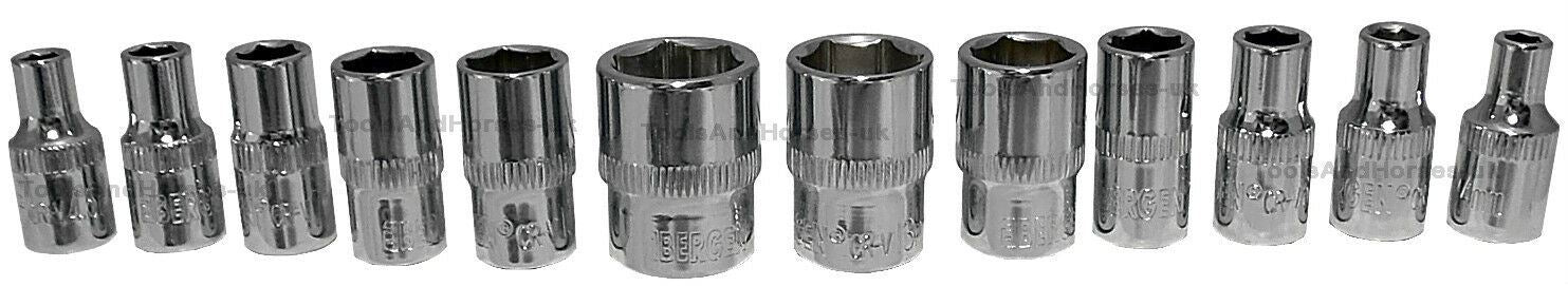 US PRO 27PCS 1/4" DRIVE 6 POINT SOCKET SET 4MM - 13MM