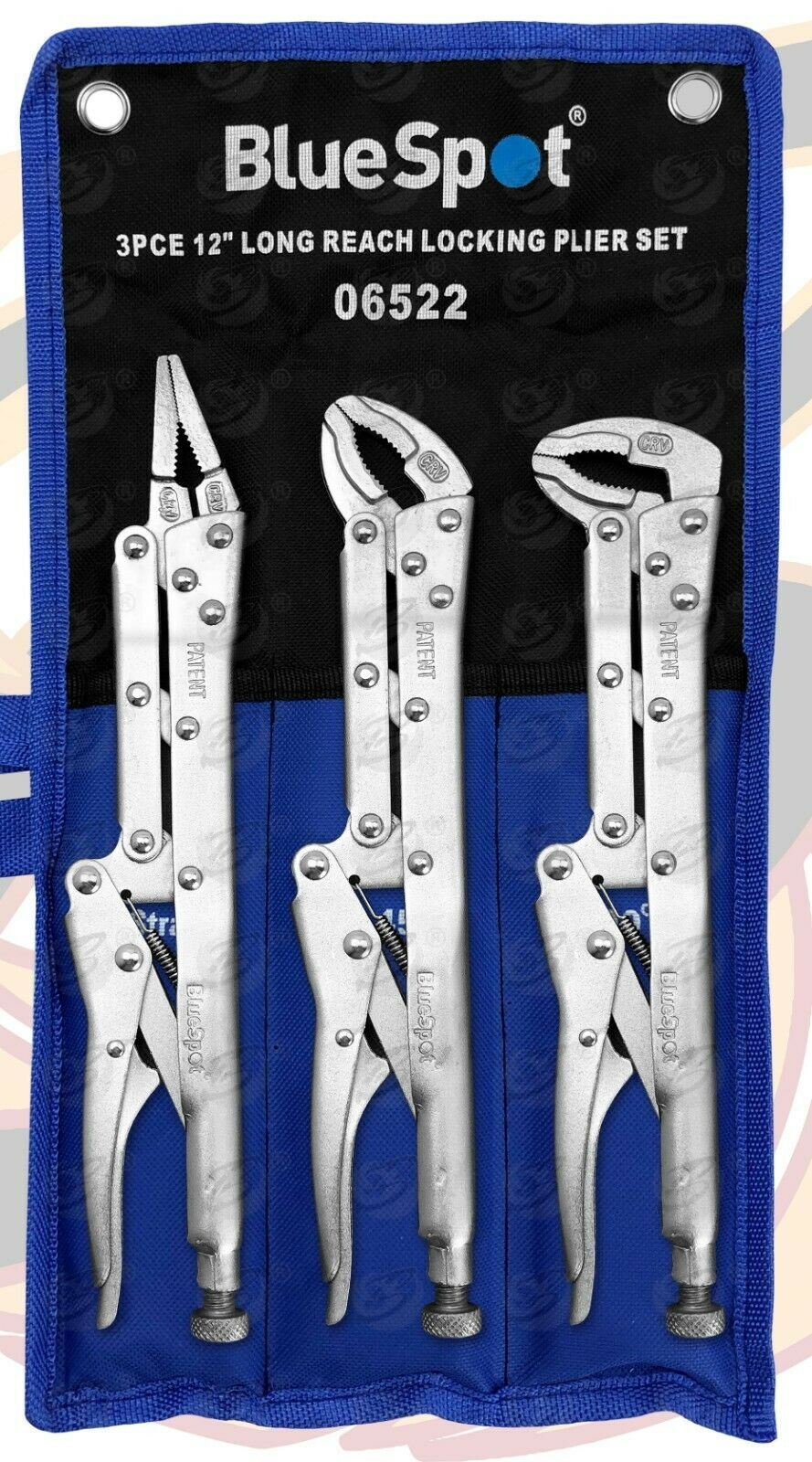 BLUESPOT 3PCS 12" LONG REACH LOCKING PLIERS